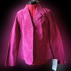 Chadwicks Vibrant Pink Suede Blazer